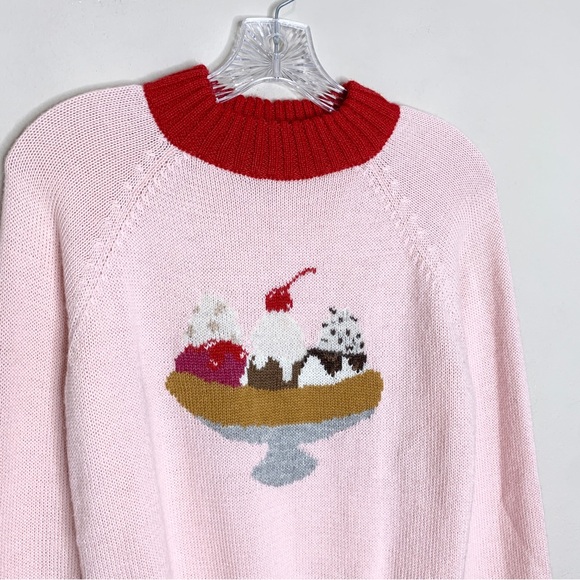 Rachel Antonoff Banana Split Alpaca Wool Blend Sweater (Sz S) Light Pink - Picture 5 of 13